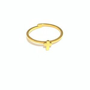 New Gold Cross Ring